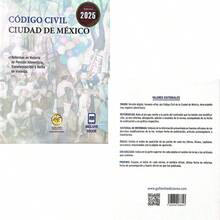 Libro en Pasta Blanda "Código Civil de la Ciudad de México 2025" en Formato de Bolsillo con Acceso a eBook – Edición Oficial, Completa y Actualizada Publicada por Ediciones Gallardo, Contiene el Texto Íntegro del Código Civil para la Ciudad de México Vigente a 2025, Incluye Reformas Incorporadas y Análisis de Disposiciones Civiles Relacionadas con Personas, Familia, Bienes, Sucesiones, Obligaciones y Contratos, Obra de 406 Páginas en Formato Portátil de 13.5 * 2 * 16.5 cm, Incluye Acceso al eBook para Consulta Digital en Dispositivos Electrónicos, Herramienta Jurídica Fundamental para Abogados, Notarios, Jueces, Estudiantes de Derecho, Servidores Públicos del Registro Civil y Profesionales del Derecho Familiar y Patrimonial, Ideal para Uso Diario en Despachos Jurídicos, Juzgados, Universidades y Oficinas Gubernamentales, Edición Compacta, Precisa y Confiable para la Aplicación del Derecho Civil en la CDMX, con Diseño Funcional y Formato de Bolsillo para Mayor Comodidad y Movilidad