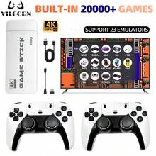 M15 复古游戏棒，4K HD-MI 输出和无线控制器即插即用视频游戏机，带有 20000 多种游戏，适用于 PS1 NES GBA 街机游戏，街机游戏机