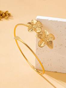 花朵简约袖口可调节时尚臂环