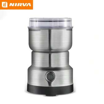 Nirva Nirva 300W koffiemolen, elektrische mini draagbare multifunctionele molen, roestvrijstalen crusher, ultrafijne babyvoedingmolen, koffiemolen, pepermolen, graanmolen, graanmolen, Italiaanse koffiemolen, 304 roestvrijstalen messenmolen, gebruikt voor het malen van kruiden en noten, bediening met één klik op de knop