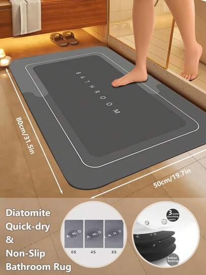 1/2Pcs Soft Anti-Slip Rug For Bathroom Diatom Mud Absorbent Mat Quick Drying Bathroom Mat Halloween Decor Carpet Room Decor Tapis Fall Decor Tapis