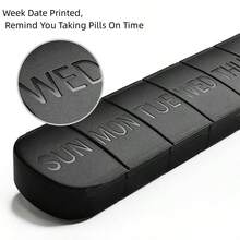 Caja de pastillas semanal de 7 días 1 vez al día, estuche de viaje de 7 días con 7 compartimentos, soporte para vitaminas, contenedor diario de pastillas de 7 días, dispensador de medicamentos para el estuche de aceite de pescado - Multicolor - Ver 4