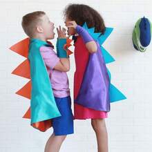 1pc Kids Dinosaur Cloak With Mask, Dragon Wing Cape, Suitable For Halloween Cosplay And Christmas Costume, Ideal Dinosaur Themed Gift For Boys And Girls - Multicolor - View 7