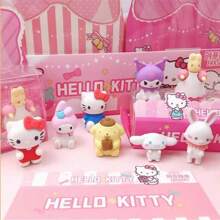 Sanrio Set da 4 pezzi di simpatici Eraser Sanrio, Eraser a tema cartoni animati Sanrio, set regalo di articoli di cancelleria con My Melody, Hello Kitty, Kuromi, Cinnamoroll (stile casuale), forniture scolastiche, regali di inizio scuola, regali perfetti per feste, regali per fan