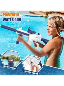 Electric Water Gun For Kids Adults - Automatic Squirt Gun With Up To 32 Ft Long Range, Summer Outdoor Beach Swimming Pool Party Toys, Gift For Kids Over 3 Years(Accessories Color Random)