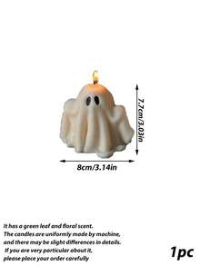 1 cây nến hình ma | Nến ma Halloween | Nến rùng rợn | Nến mùa thu | Trang trí mùa thu | Mùa thu | Nến Halloween | Sáp đậu nành, Nến trang trí bàn làm việc dễ thương, Trang trí nhà cửa, Trang trí Halloween, Trang trí phòng - trắng - Xem 9