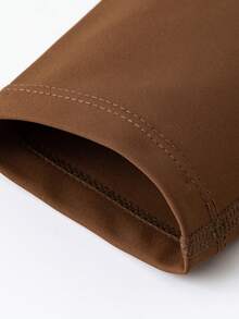 mini bala Young Girl Soft & Stretchy Sports Leggings - Walnut Brown - View 5