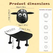 1/2/3/4/5/6/10 Soporte para papel higiénico de oveja - Soporte divertido para papel higiénico de pie para baño - Soporte para papel higiénico de oveja 3D impreso en negro - Almacenamiento divertido para rollo de toallas de papel - Decoración linda para el baño