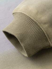 柔软弹力男女长袖运动衫秋季亲子套装 - 綠灰色調 - 查看 5