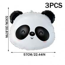 5PCS Cute Animal Head Balloons, Bear Panda Giraffe Tiger Lion Balloons For Birthday Party Decoration And Theme Party, Balloon Garland Decoration, Background Wall Decoration, Creative Gifts - Multicolor - View 7