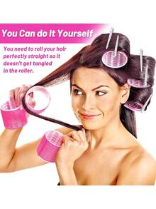 24 Piece Curling Iron With Clip Set, Suitable For Long, Medium And Short Hair. Self Held Curling Iron With Bangs, No Heat Curling Iron, No Damage To Hair, Women's Gift, Women's Hair Styling Curling Iron - Curling Styling Tool,Back To School,Travel Holiday Essentials,Hair Accessories For Women - Multicolor - View 4