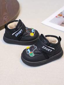 Kleinkind Winter Schuhe, Kinder Schneestiefel, Jungen/Mädchen thermisch gefütterte Stiefeletten, rutschfeste weiche Sohle, Winter