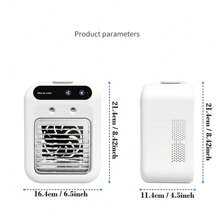 Aire acondicionado portátil, AC portátil personal con 2 velocidades y 2 modos de niebla, enfriador de aire recargable con batería de 1800mAh, aire acondicionado portátil silencioso para habitación, coche, oficina y exteriores, color blanco