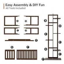 Plant Stand Indoor 6 Tier Bamboo Plant Shelf Corner Display Rack 46 Inch Tall Multiple Planter Pot Holder SpaceSaving Flower Stand For Living Room Balcony Garden PatioCQC - 濃縮咖啡 - 查看 6
