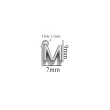 10pcs Stainless Steel Alphabet Pendants DIY Necklace Earrings Bracelet Jewelry Making Accessories