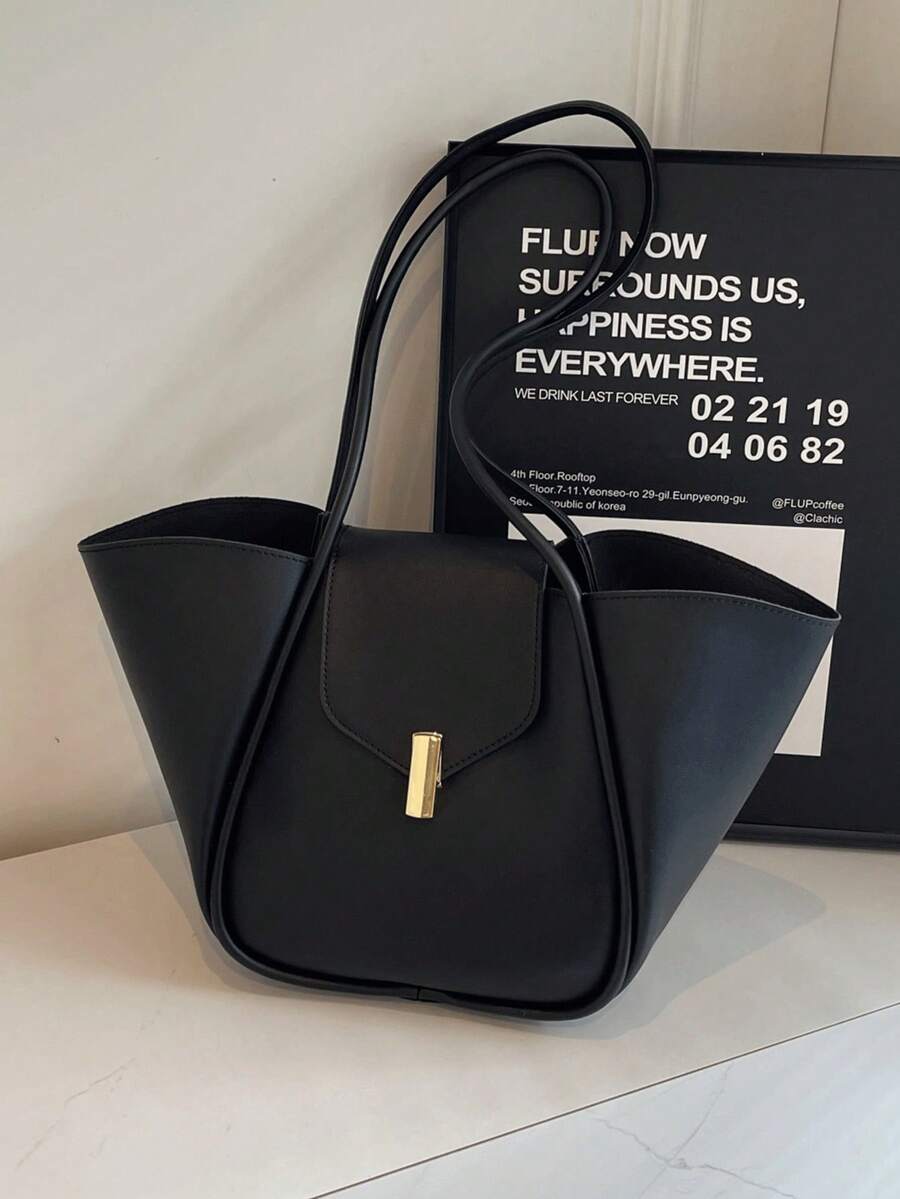New Fashionable Women's Shoulder Bag, Made Of Classic Solid Color PU Waterproof Fabric, With A Magnetic Opening And Closing Design, A Large Capacity Shoulder Handbag, And A Versatile Casual Commuting Bag, Suitable For Travel Shopping, Commuting To Work, Going Out For Parties And Dates.