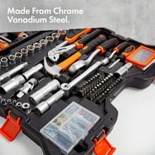 Socket & Tool Set, 256 Piece Tool Set With Socket Set, In Heavy Duty Storage Case, Everything You Need For DIY, Workshop & Garage, Spanners, Pliers, Screwdrivers & Grips