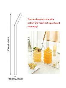 1 件复古竖条纹玻璃杯 - 饮料杯，INS 风格咖啡杯果汁杯，透明耐热水杯，适用于咖啡馆/家庭/办公室，拍照道具提升风格 - 享用清凉饮品，送给女性的礼物，国庆节，返校季，万圣节，圣诞节礼物选择，开幕式，沙特咖啡杯，露营杯，厨房饮具，万圣节装饰，厨房装饰，咖啡杯 - 彩色 - 查看 12