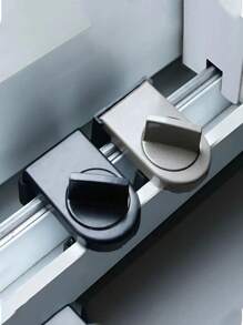 铝合金推拉门窗锁，重型铝制安全锁，可调节推拉门窗防盗锁楔，加强防盗，家庭保护限制器，可调节推拉门窗防盗锁插头，推拉门固定夹，推拉门锁，具有防夹、防盗、防坠落功能和锁，用于家庭安全