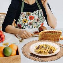 4 Stücke/6 Stücke/8 Stücke runde gewebte Tischsets mit Seilkanten, braune Farbe, 15 Zoll hitzebeständige Jute Vintage Tischmatten für die Tischdekoration im Esszimmer, schützen vor Flecken und Ölen. Geeignet für Familienfeiern, Hochzeiten und lange Tische, runder Tisch, leicht zu reinigen für den täglichen Gebrauch drinnen und Outdoor, Hochzeitsfeierlichkeiten, Restaurants, Küchen, Cafés, Weihnachten, Erntedankfest, Geburtstage