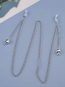 3 件装时尚金属链蝙蝠、、骷髅吊坠眼镜链 - 彩色 - 查看 20