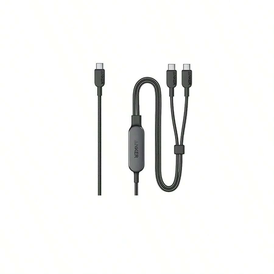 anker A8895 PD3.1 Fast Charging Cable, Dual Type-C, Smart Temperature Control, Reinforced Cable Core Withstands Over 10,000 Bends, Compatible With Laptops And Smartphones - Black - View 1