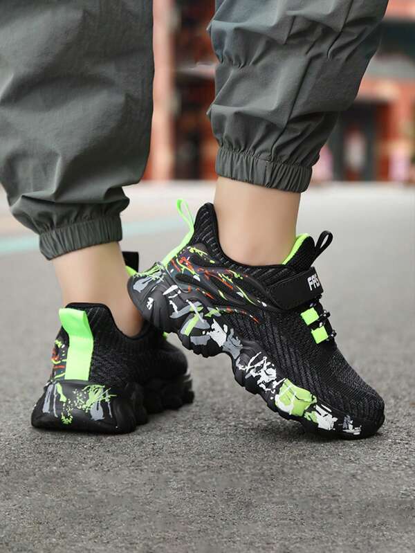 Children Low-Top Breathable Sneakers , Lightweight & Shock-Absorbing Sneakers For Boys And Girls - Mesh Upper, Durable EVA Sole, Lace-Up Closure - Perfect For Outdoor Sports, Training, And Running, Sports Shoes