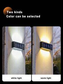 太阳能户外庭院灯、家用壁灯、墙壁装饰、上照灯和下照灯氛围壁灯、4/6/8/10/12/16 LED 凸壁灯，内置电池