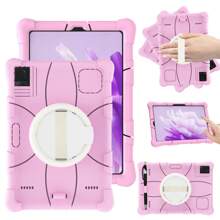 Custodia protettiva universale per tablet da 9,7" a 11,5" con supporto e cinturino da 360°, antiurto, include una penna stilo, guscio protettivo in silicone morbido e personalizzabile, compatibile con iPad, Teclast e altri marchi, dimensioni: 17,5x25,6 cm (9,7", 9,8", 10,1", 10,3", 10,4", 10,6", 11", 11,5" ecc. escluso il tablet)