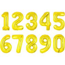 بالون فويل بأحرف وأرقام وأشكال نصية مكتوبة بخط يدوي، ديكورات حفلات، احتفالات، اكتب عبارتك الخاصة، عيد ميلاد سعيد، بالون ذهبي - متعدد الألوان - مشاهدة 6