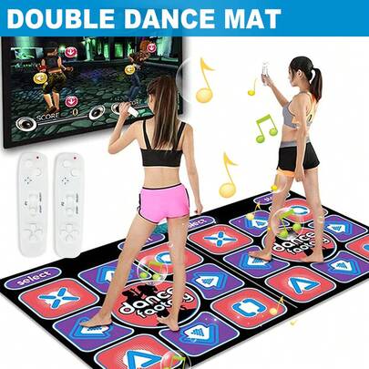 Dancing Pad Non-Slip Dance Mat Cushion Game Yoga Fitness Blanket For TV Home GYM Non-Slip Double Dance Mat Cushion Game Yoga Fitness Blanket
