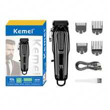 Kemei 科美电动剃须刀 KM-1102 往复式双网剃须刀 强劲动力 USB 充电 便携 节日情人节礼物 科美 Km-Pg1071 专业理发器 显示屏电动无绳强力理发器 - 黑色 - 查看 11