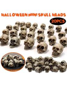 20/40Pcs Gothic Skull/ Mushroom Sculptures Collectable Halloween Decoration Skeleton / Mushroom Ornament Landscape Garden Potted Home Decor Room Decor