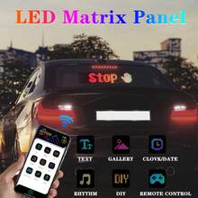 1 pieza Pantalla LED dinámica con ojos de demonio para parabrisas de automóvil, pantalla flexible a prueba de agua con ojos de demonio para automóvil, pantalla publicitaria flexible para automóvil, luz decorativa de neón LED para automóvil, alimentada por USB, con control remoto y aplicación, iluminación RGB personalizable y DIY, pantalla personalizada y publicidad, tira decorativa de neón flexible, pantallas LED dinámicas con ojos de demonio - Multicolor - Ver 8