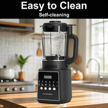 Blender For Smoothies, 50 Oz Countertop Blender With Milkshake, Juice, Crush Ice And Pulse, 1200W Peak Watts, PowerCrush Food Processor With Self-Cleaning, Stainless Steel Blade, Black - Xem 7