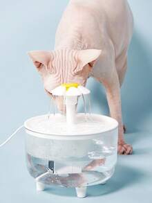 PETSIN 1500ml/1,5 litros/0,4 Galão Transparente Fonte de Água para Animais de Estimação, Fonte de Água Autossuficiente para Gatos, Fonte de Água para Gatos com Cabo de Alimentação USB para Uso Interno