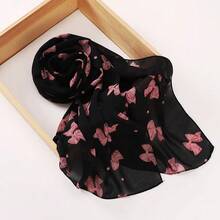 Nuevos Hijabs Impresos Chal Burbuja Chiffon Hijabs Diseño de Mujer Chales de Flores Pañuelos Musulmanes Turbantes Envolturas Pañuelos Largos - COLOR 4 - Ver 13