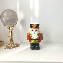 Santa Claus Candle Holder Resin Decor, Holiday Gift, Desktop Ornament Home Decor Christmas Decorations Room Decor Christmas, Christmas Gifts