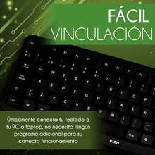 Teclado Alámbrico Con Conexión USB Estándar Color Negro - Negro - Ver 6