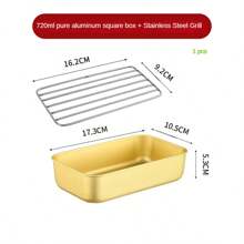 1 pieza, Bandeja de hornear de pan de aluminio resistente a altas temperaturas de 7 pulgadas/8 pulgadas/9 pulgadas, molde de horneado DIY, molde de horneado, caja de hornear rectangular, molde rectangular antiadherente para hornear queso y pasteles, resistente a altas temperaturas, fácil de limpiar, adecuado para reuniones familiares