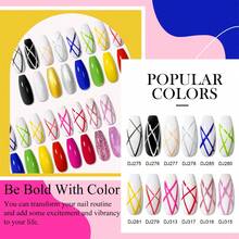 MEET ACROSS 12pcs Painting Liner Gel Nail Polish Set ,Paint Spider Liner Gel Polish Set, 5ml Summer Nails Gold Silver Pink Red Nails DIY Nail Painting Drawing Nail Design French Nails Manicure Kit For Home Salon Nail Supplies - Nhiều màu - Xem 4