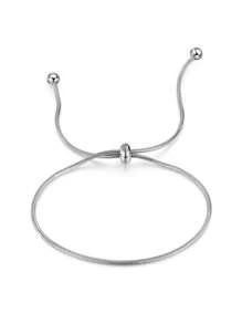 1 Stück modischer, verstellbarer Edelstahl Fußkettchen, einfacher und vielseitiger Knöchelschmuck für Frauen