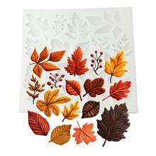 Maple Leaves Silicone Mold - Realistic Autumn Maple Leaf Shapes With Veins For Resin, Soap, Wax, Clay - Fall Thanksgiving, Wedding, Birthday, Jewelry Making, Easy Release, DIY Crafting Mold For Beginners & Experts - No Electricity Needed, Fall Silicone Molds, Handmade Soap Making, Detailed Veined Patterns - White - View 5