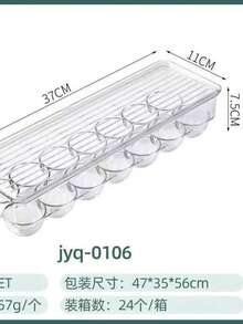 Refrigerator Egg Rack With Lid, Refrigerator Egg Storage Box Plastic Storage Box, Transparent 14-Grid Egg Tray, Compartment Anti-Collision Egg Storage Box With Lid, Transparent Stackable Egg Storage Box, Suitable For Home/Kitchen Storage, Suitable For Refrigerator, Cabinet, Kitchen Storage Cabinet, Kitchen Accessories - Multicolor - View 2