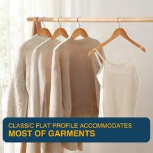 Wooden Hangers Pack Of 20 - Sturdy, Heavy Duty Hangers For Shirts, Dresses, Coats & More (Natural),9234826 - 黑與白 - 查看 7