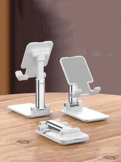 1pc Metal Rotating Flat Stand, Laptop Stand, Desk Phone Holder, Computer Cooling Suspension Rack, Universal Fully Adjustable Foldable Desktop Phone Stand, All-Metal 360 Degree Rotating Stand For Phones And Tablets - Ideal For Home, Office And Travel Use - Great Gift Choice For Saudi National Day, Christmas, Halloween (Random Color/Style)