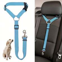 1pc Pet Car Safety Belt, Dog Cat Car Leash, Retractable Backseat Pet Tether, Keep Your Dog Safer! Dog Outing Dog Stuff - Multicolor - View 1