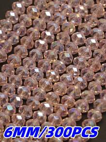 Confezione di perline distanziali sfaccettate in vetro di cristallo d'Austria con sfumatura color champagne da 4/6/8 mm, perline a rondella per la realizzazione di gioielli, braccialetti, collane, orecchini e accessori fai-da-te