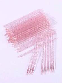 500/200/100/50 Peças Ferramentas de Arte de Unhas para Mulheres, Palito de Limpeza Acrílico Rosa de Duas Pontas, Palito de Esfoliação de Pele Morta, Ferramenta de Manicure