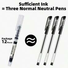 10/20pcs Liquid Ink Pens, Quick Drying Signature Ink Pens, 0.5mm Black/Blue/Red Ink, Essential For School/Office, Back To School Season